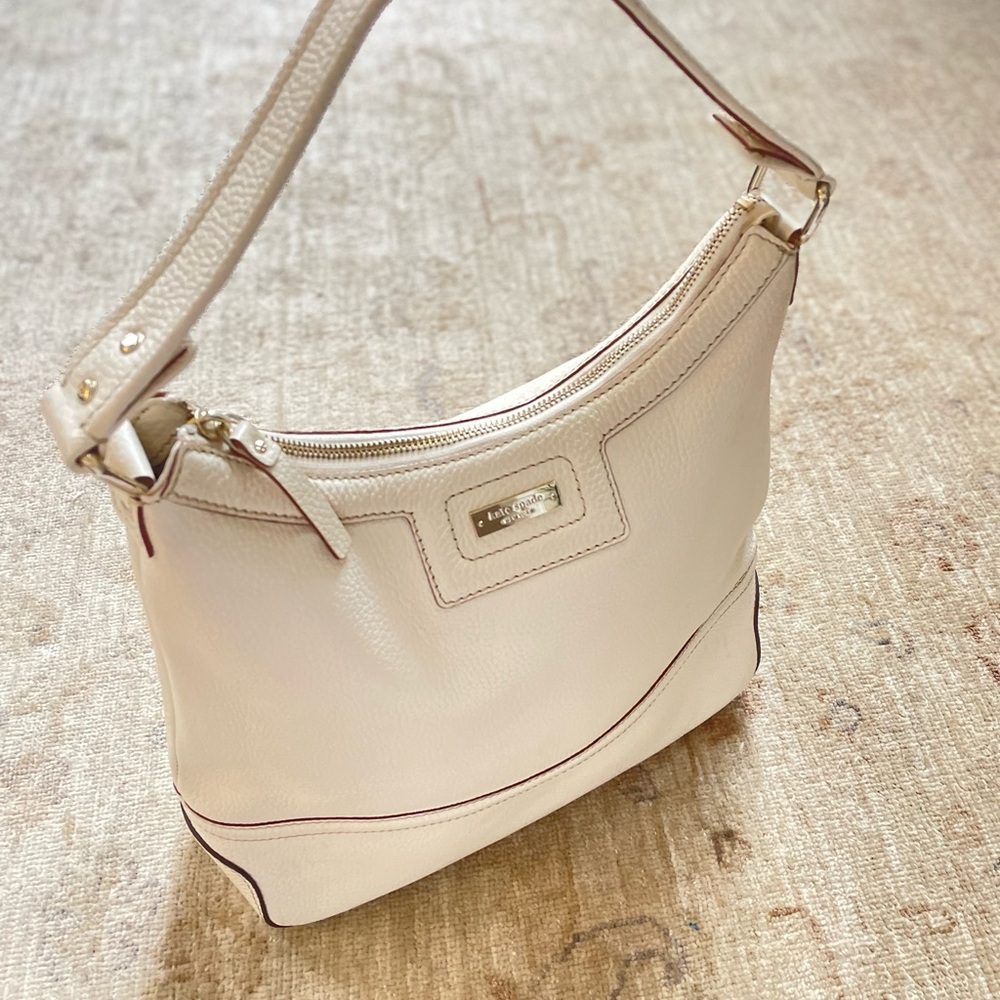 Vintage Kate Spade Elegant Cream Hobo Bag - Picture 6 of 13